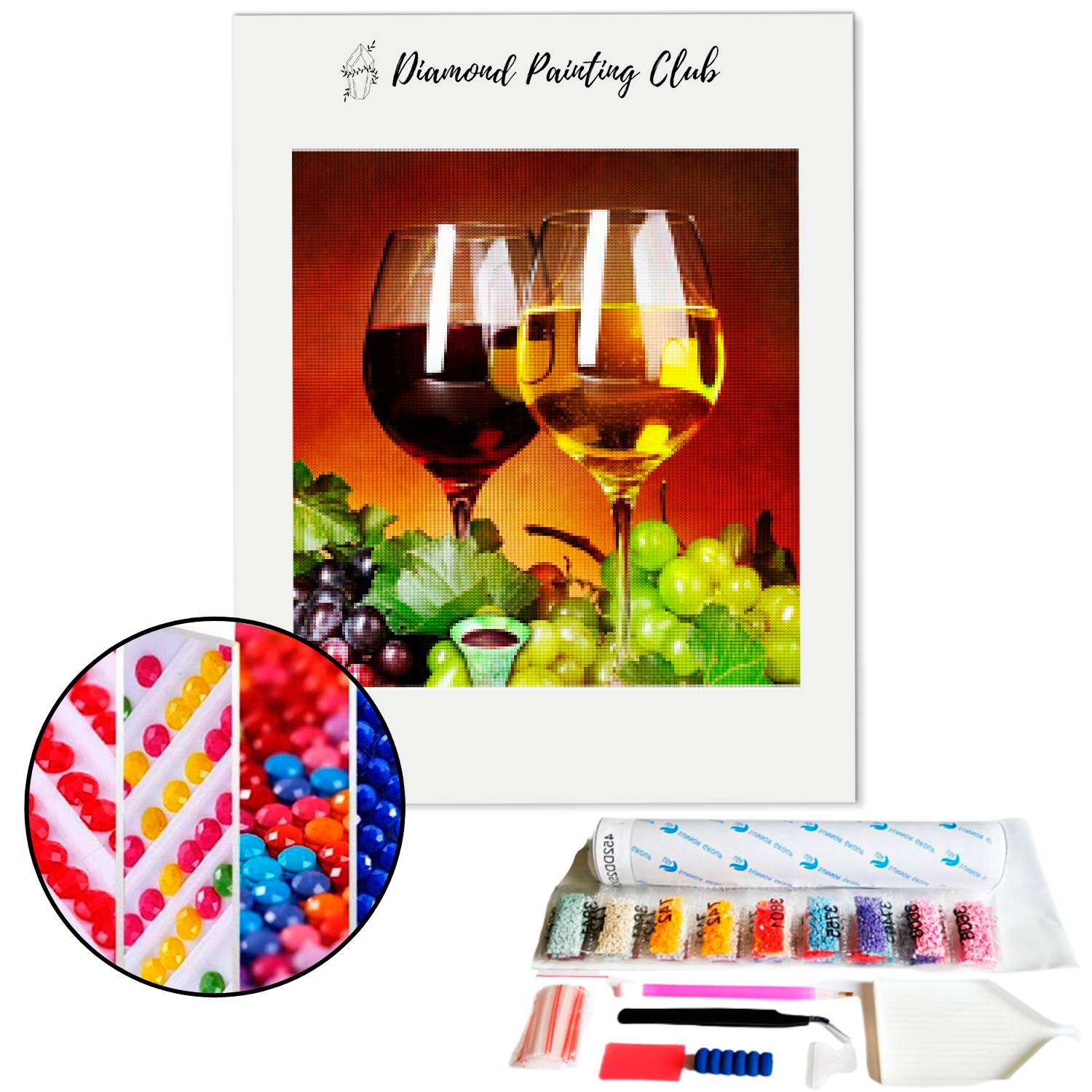 Broderie diamant Cocktail exotique