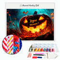 Kit Peinture Diamants Halloween – Citrouille, 30x40 Cm, Avec Diamants, Toile Et Outils (pour Adultes) - 3