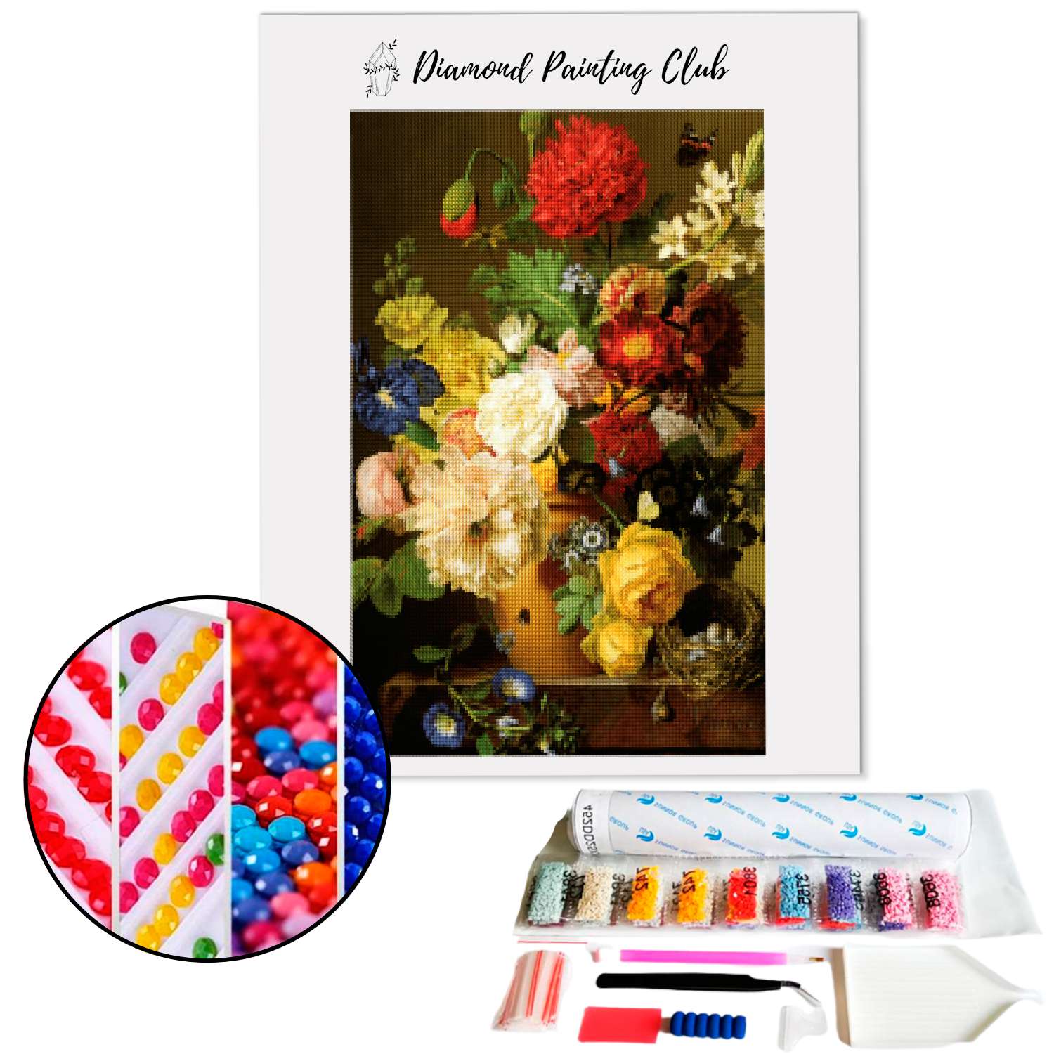 DCIDBEI Peinture diamant Lis Rose 40x50cm Diamond Painting DCIDBEI Peinture diamant Lis Rose 40x50cm Diamond Painting