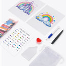 Mini Diamond Painting - Château Arc-en-Ciel & Nuages Magiques (2 pièces)