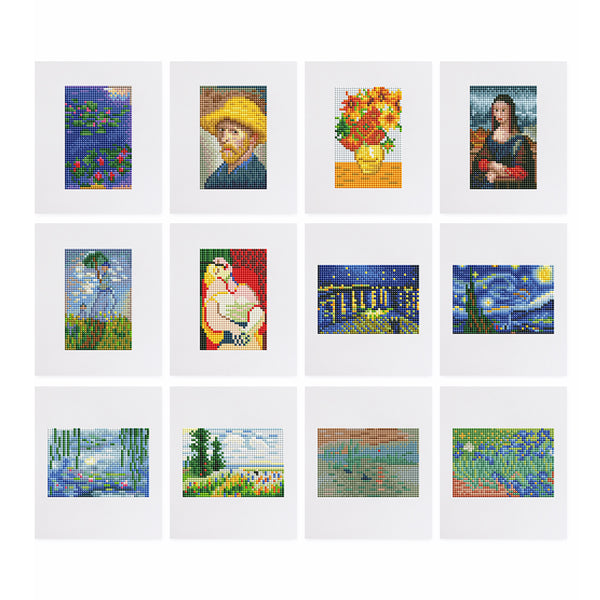 Mini Diamond Painting - Chefs-d'œuvre Classiques (12 pièces)