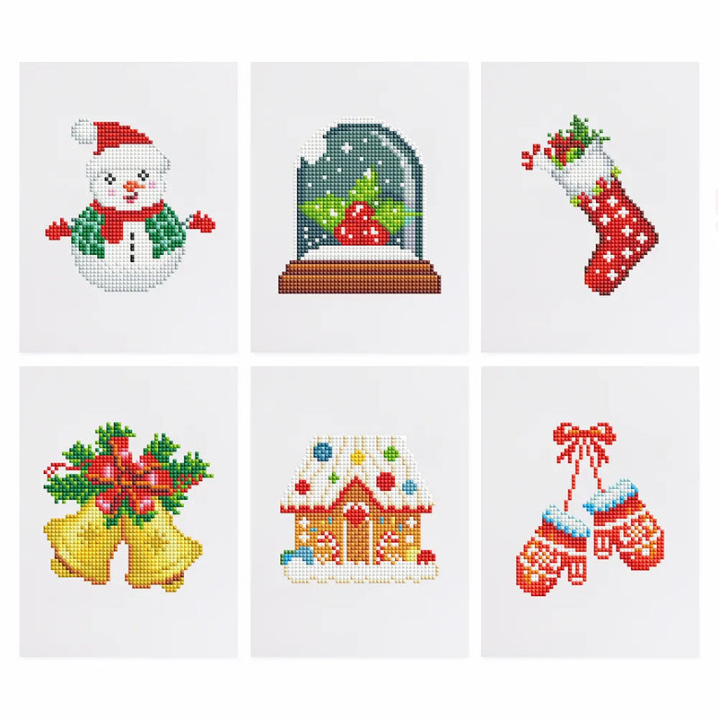 Mini Diamond Painting - Décorations de Noël (6 pièces)