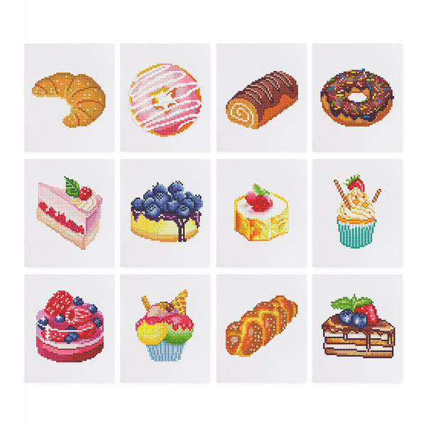 Mini Diamond Painting - Douceurs Gourmandes (12 pièces)