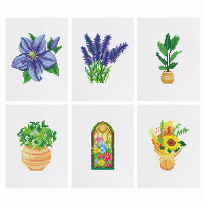 Mini Diamond Painting - Fleurs & Plantes (6 pièces)