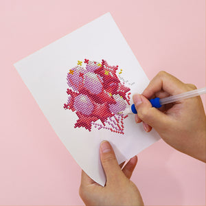 Mini Diamond Painting - Milkshake & Glace Rose (2 pièces)
