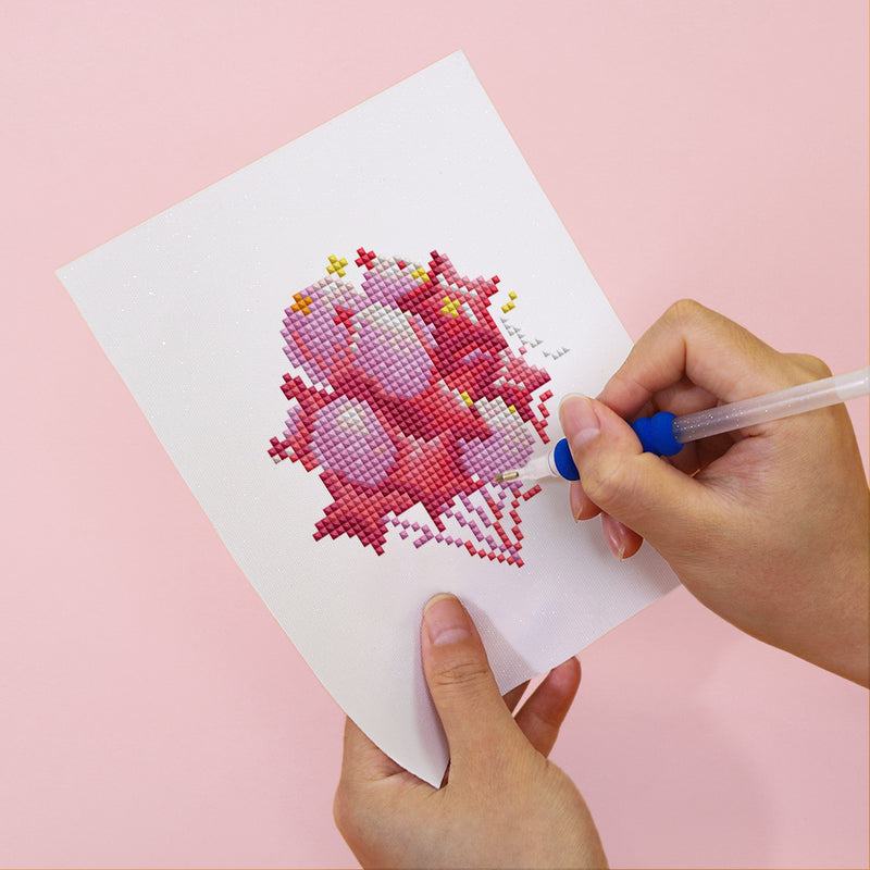 Mini Diamond Painting - Milkshake & Glace Rose (2 pièces)