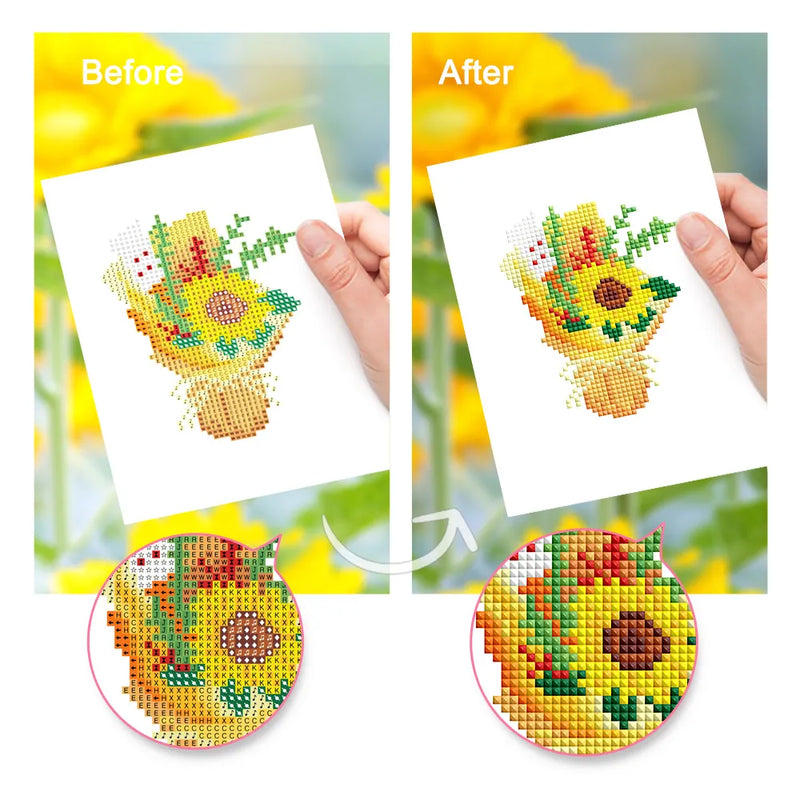Mini Diamond Painting - Fleurs & Plantes (6 pièces)
