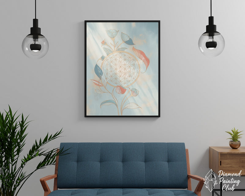 Broderie Diamant Fleur de Vie Floraison