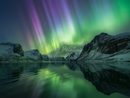 Broderie Diamant Aurore Boréale sur le Fjord