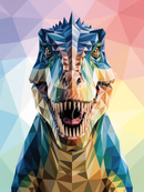 Broderie Diamant T-Rex Géométrique