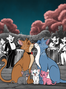 Broderie Diamant Romance des Aristochats