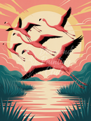 Broderie Diamant Flamants au Zénith