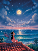 Broderie Diamant Stitch sous la Lune