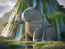 Broderie Diamant Capybara de la Montagne Sacrée