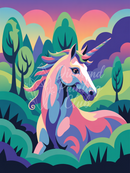 Broderie Diamant Licorne Mosaïque