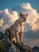 Broderie Diamant Puma au Crépuscule