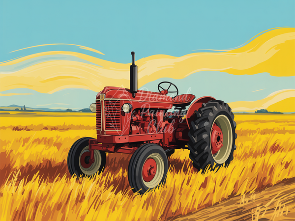 Broderie Diamant Tracteur Solaire