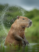 Broderie Diamant Capybara Mage