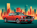 Broderie Diamant Mustang Skyline
