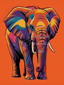 Broderie Diamant Éléphant Intense