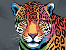 Broderie Diamant Jaguar Coloré