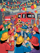 Broderie Diamant Fanfare des Pompiers