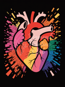 Broderie Diamant Cœur Arc-en-ciel