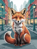 Broderie Diamant Renard Citadin