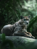 Broderie Diamant Puma Yeux Émeraude