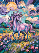 Broderie Diamant Licorne Texturé