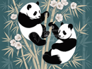 Broderie Diamant Pandas Équilibristes
