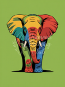 Broderie Diamant Éléphant Arlequin