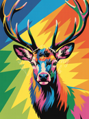 Broderie Diamant Cerf Multicolore