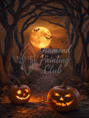 Broderie Diamant Pleine Lune d'Halloween