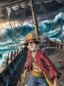 Broderie Diamant Luffy en Mer