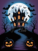 Broderie Diamant Manoir Gothique d'Halloween