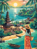 Broderie Diamant Évasion Tropicale