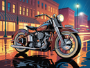 Broderie Diamant Harley Davidson Nuit