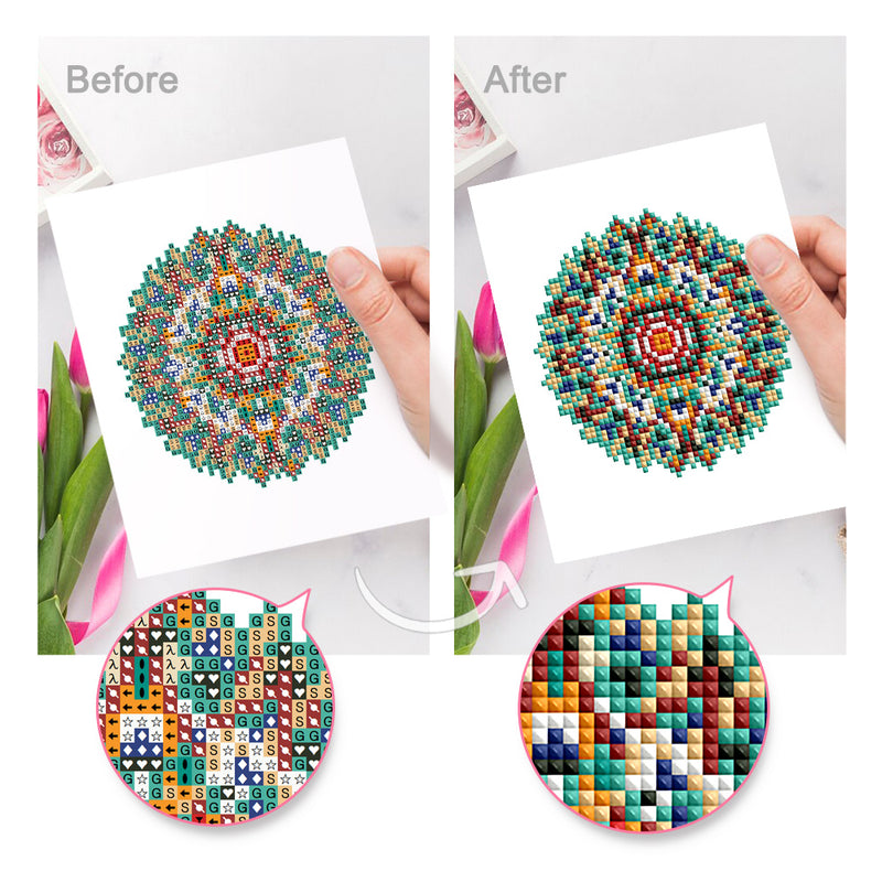 Mini Diamond Painting - Mandalas Éclatants (12 pièces)