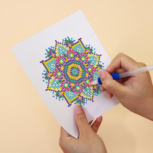 Mini Diamond Painting - Mandalas Éclatants (12 pièces)