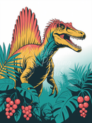 Broderie Diamant Spinosaurus Tropical
