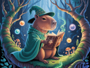 Broderie Diamant Capybara Magicien