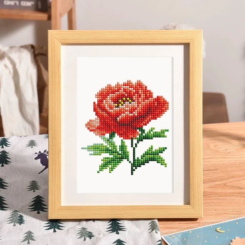 Mini Diamond Painting - Fleurs de Printemps (4 pièces)