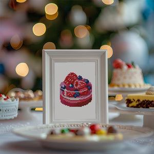 Mini Diamond Painting - Bisou Love & Gâteau Fruité (2 pièces)