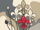 Broderie Diamant Fleurs de Lys Royales