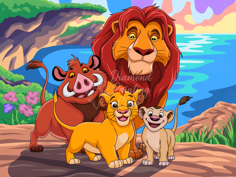 Broderie Diamant Le Quatuor au Lac