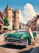 Broderie Diamant Élégance Rétro