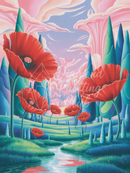 Broderie Diamant Rêve de Coquelicots