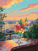 Broderie Diamant Cocktail Rooftop Parisien