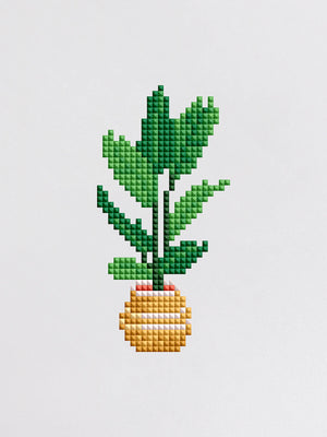 Mini Diamond Painting - Plantes en Pot (4 pièces)